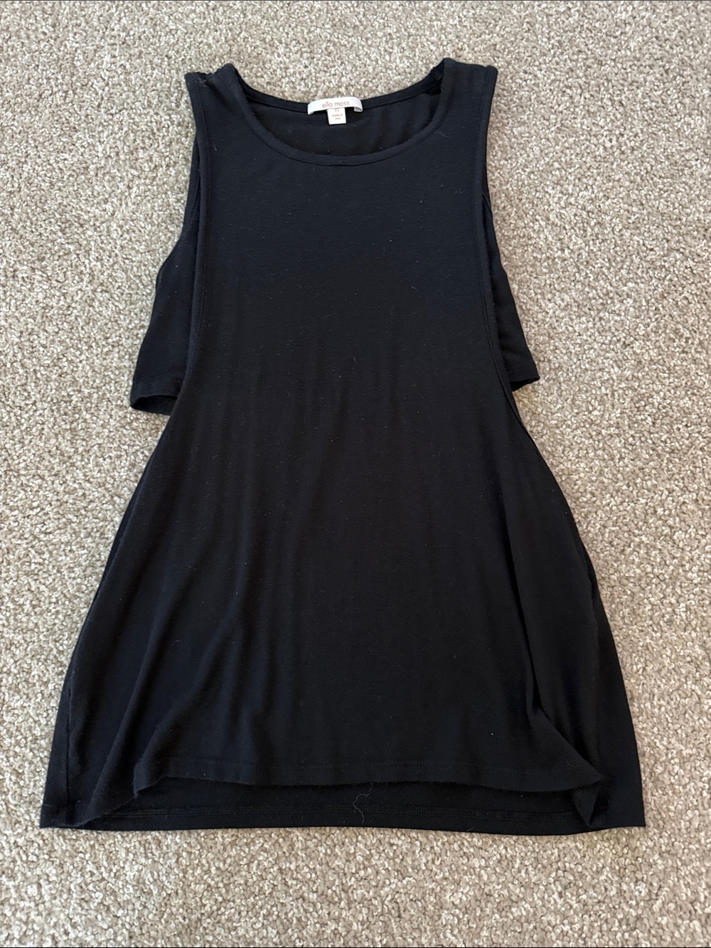 Ella Moss Black Sleeveless Tank Top